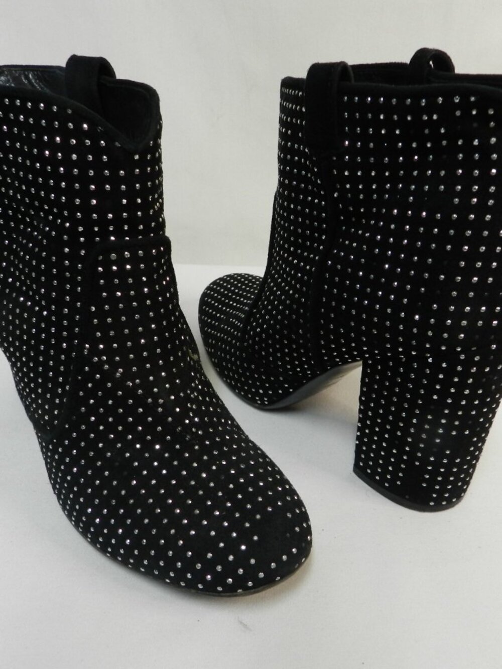 Laurence Dacade Suede silver Studded Pete ankle suede boots heeled Size 39 US 8 - Picture 8 of 10
